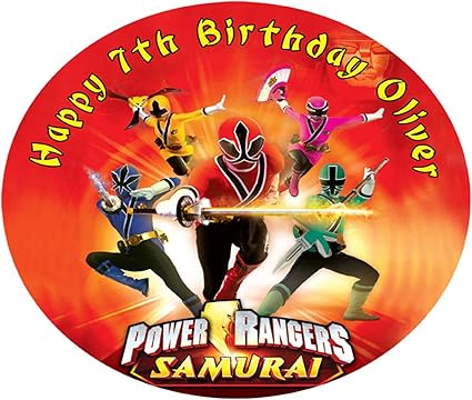 Power Rangers Personnalise Gateau Sucre Papier 19 1 Cm Image S4 Amazon Fr Epicerie