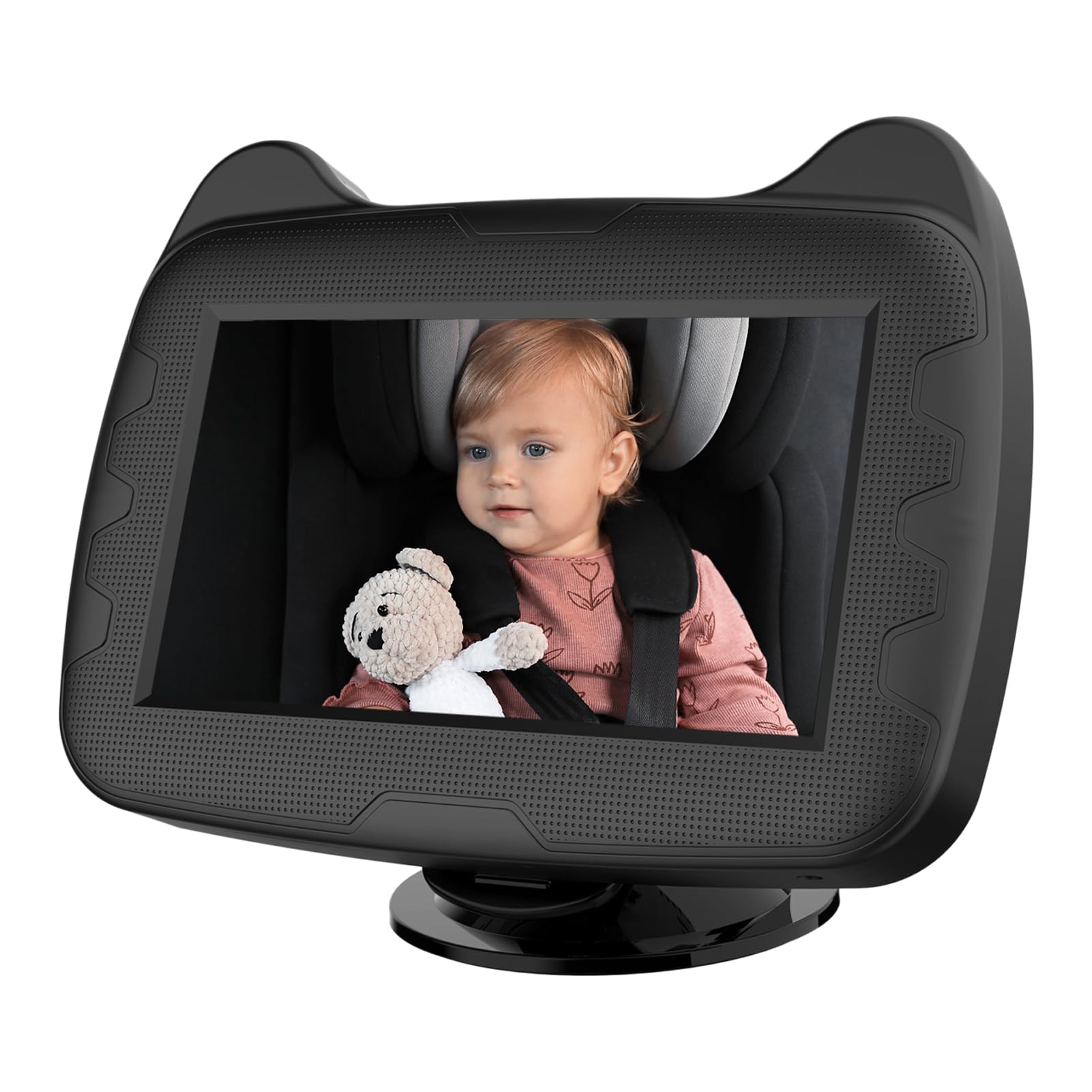Kavolet Specchio per Auto per Bambini FullView 1080P con Display Visione Notturna, Ampia Visione Cristallina la Sicurezza dei Bambini, Applicabile il Monitoraggio dei, Materiale ABS