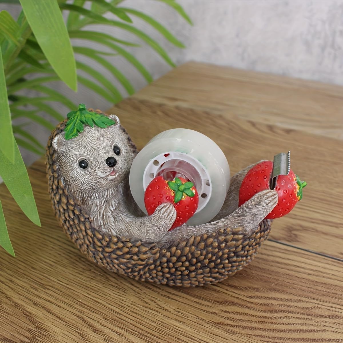 Hedgehog Tape Dispenser, ABS Resin Desktop Tape Cutter, Cute Animal-Shaped Decorative Tape Holder for Home, Office, School, Desk Organizer and Stationery Accessory