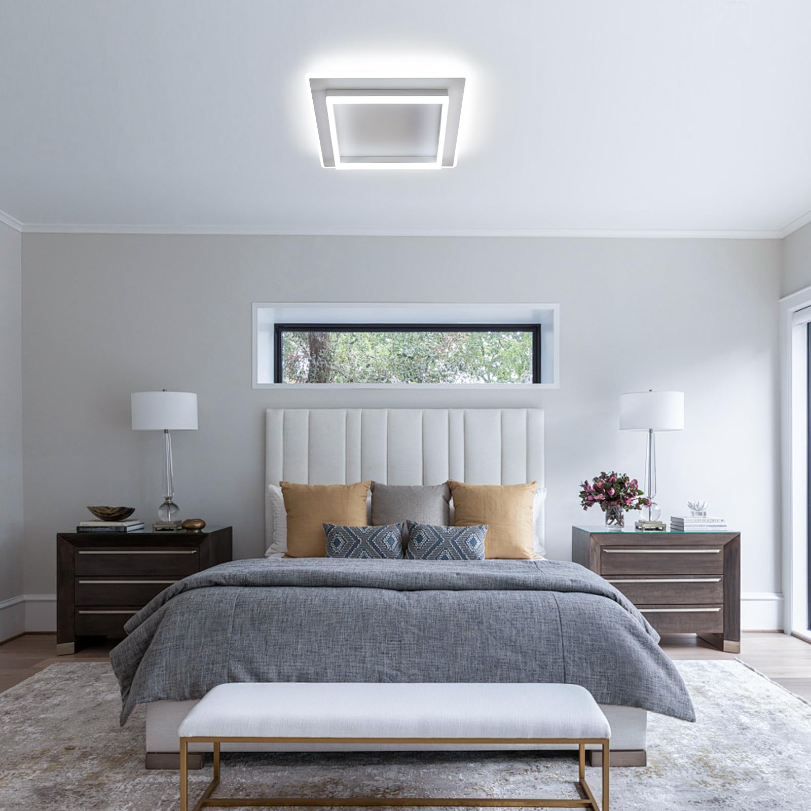 Comely 41W Lampara de Techo LED con Mando Distáncia, Plafon Techo Regulable