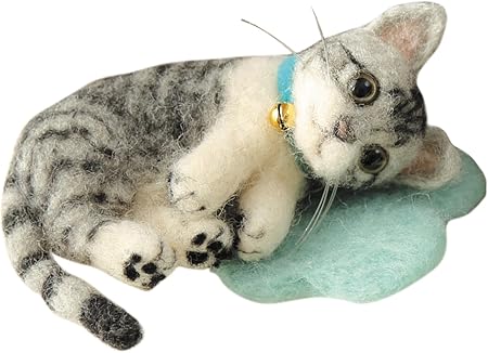 Amazon Co Jp ハマナカ 羊毛フェルトでうちのこをつくろう サバトラ H441 365 ホビー