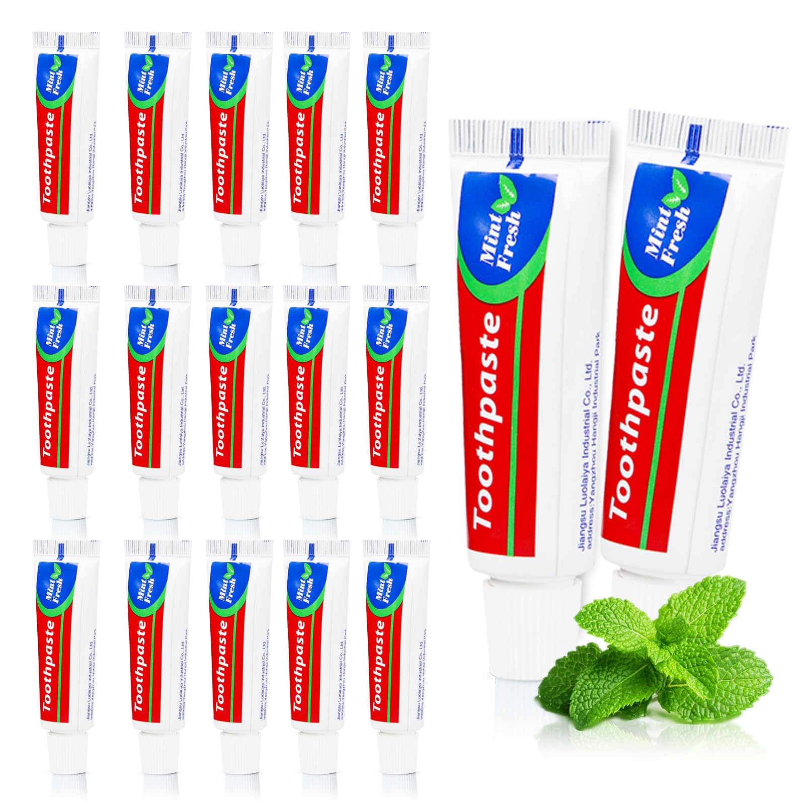 HAIFOTRVA 30 Tubes Bulk Travel Size Toothpaste,Miniature 0.88oz(25g) Small Toothpaste Travel Size Bulk 1.3x3.93 inches Peppermint Mini Disposable