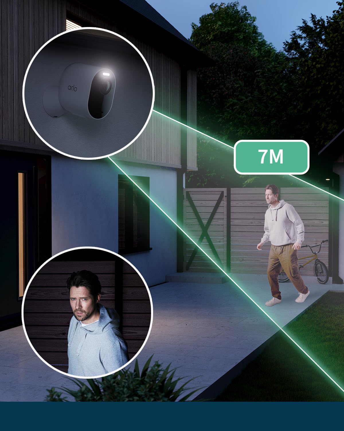 Arlo Ultra 2 Camara de Vigilancia WiFi Exterior 4K, Seguridad Interior, Sensor de Movimiento, Alarmas para Casa, Visión Nocturna Color, Prueba de Secure App Incluida, 3 Cámaras, Blancas