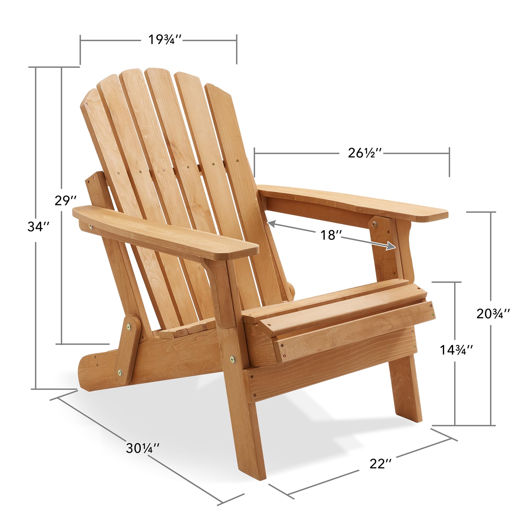 Amazon.com: Casafield Oversized Folding Adirondack Chair, Set of 2