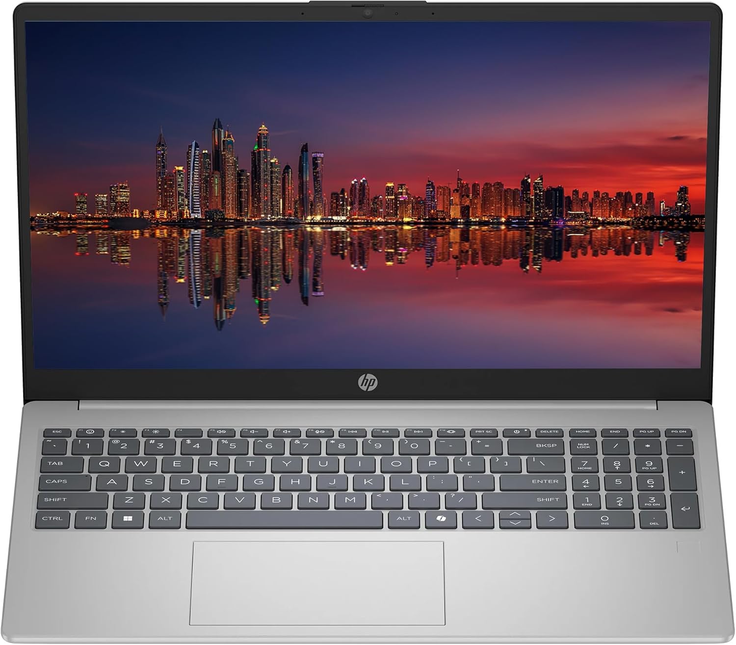 HP 15.6" Laptop, Intel Core i5-1334U (10 Core, Up to 4.6 Ghz), 32GB RAM 1.5TB Storage (1TB SSD+512GB Docking Station Set), Fingerprint Reader, Backlit Keyboard, Windows 11, SageNova Earphones, Silver
