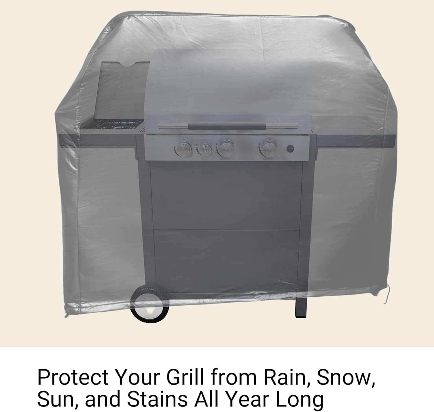 Formosa Covers BBQ Outdoor Grill Cover 56" L x 25" D x 46" H Grey Vinyl