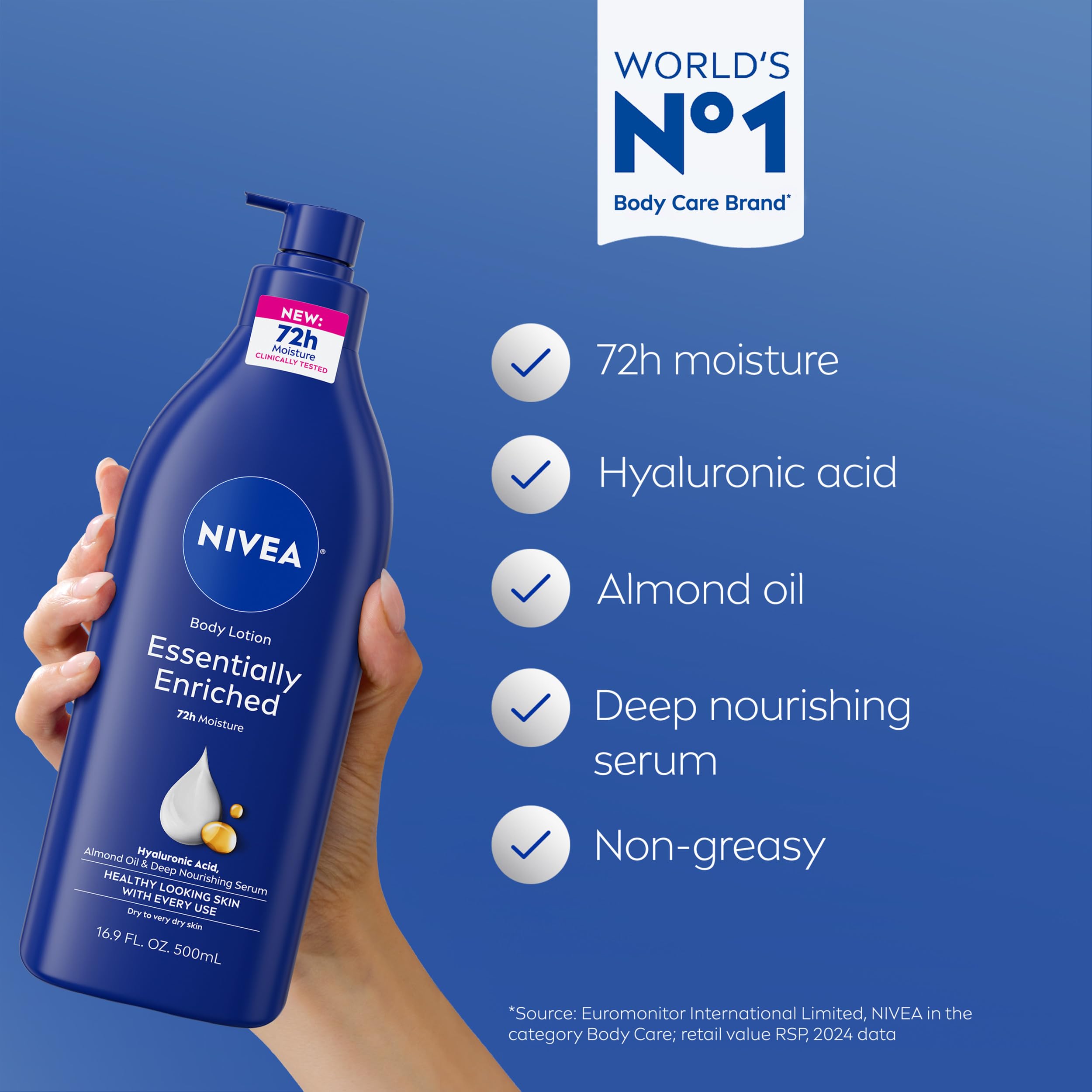 NIVEA Body Lotion Value Pack - 72 Hour Moisture -3