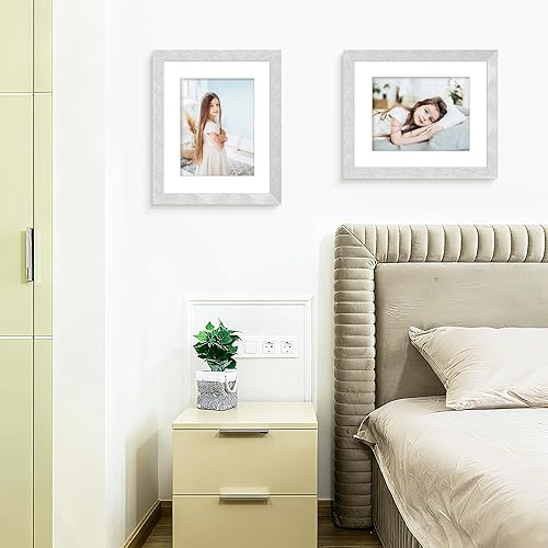 Miniatura 304 de Picrit - Juego de 12 portarretratos de 5 x 7 pulgadas para colgar en la pared o exhibir sobre una mesa, para fotos de 4 x 6 con paspartú o 5 x 7