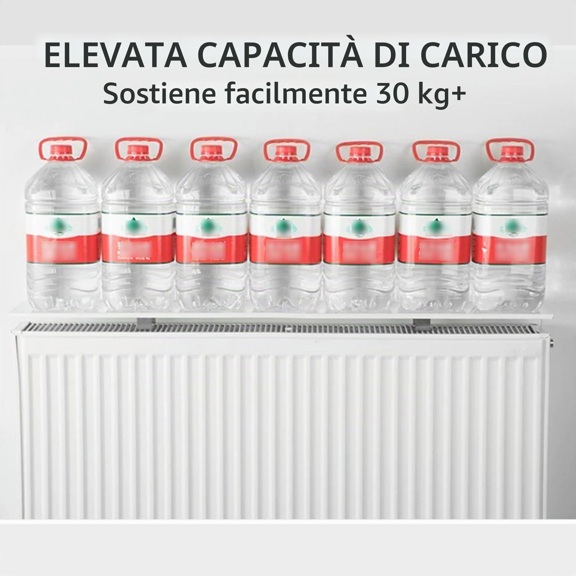 Mensola Radiatore,Mensola Termosifone,Senza Forare,Copritermosifone Bianco di Alluminio,Consolle Universale per Termosifone,Copricalorifero,Mensolas Calorifero,Cuscinetto di Carico 30kg(35cm)