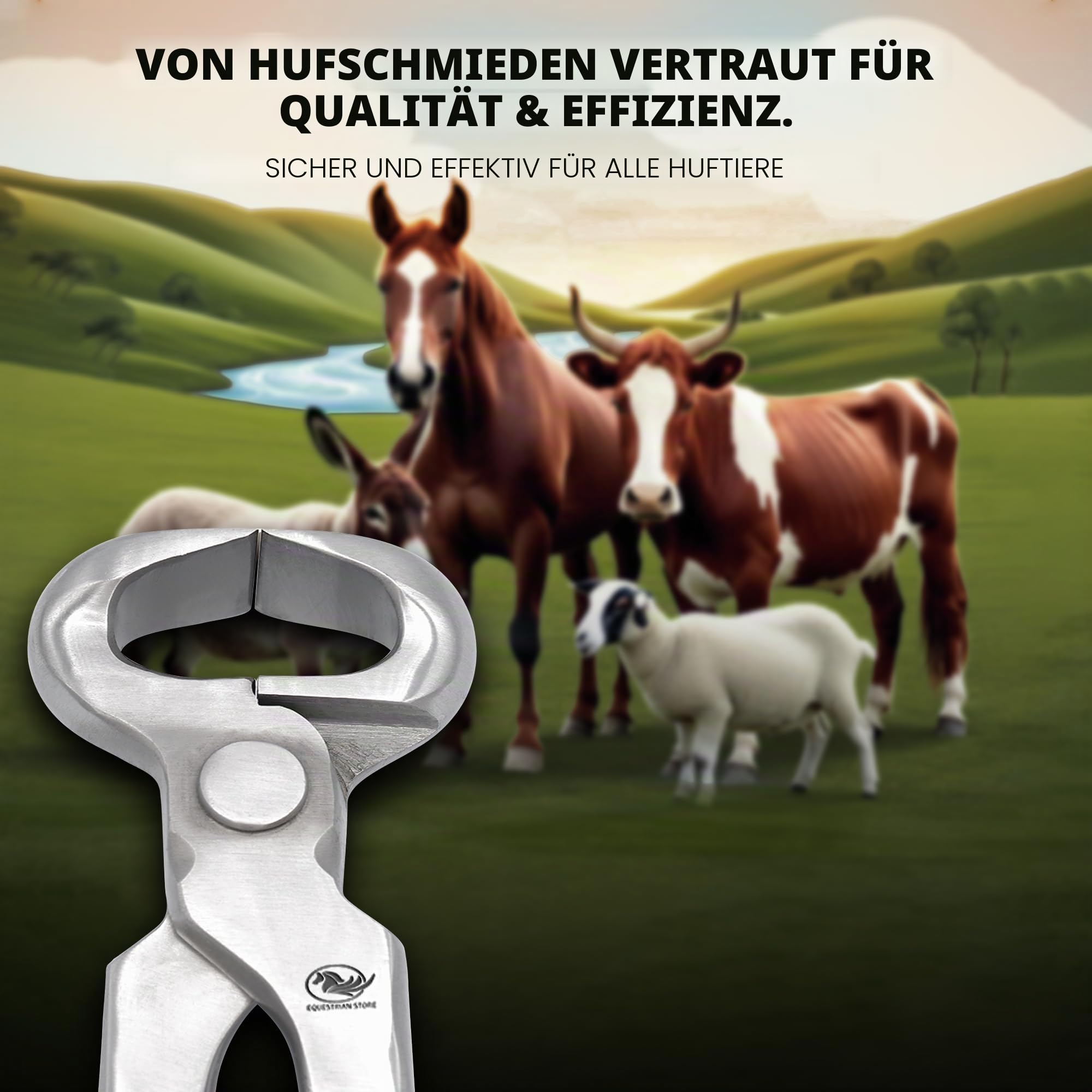 Hufzangen. 38 cm/35 cm/30 cm/25 cm. Hufschneider für Nutztiere. Hufpflege für Pferde. Hufschneider aus Edelstahl – Langlebiges Hufpflegezubehör für Hufschmiede (25cm-10 Inch)