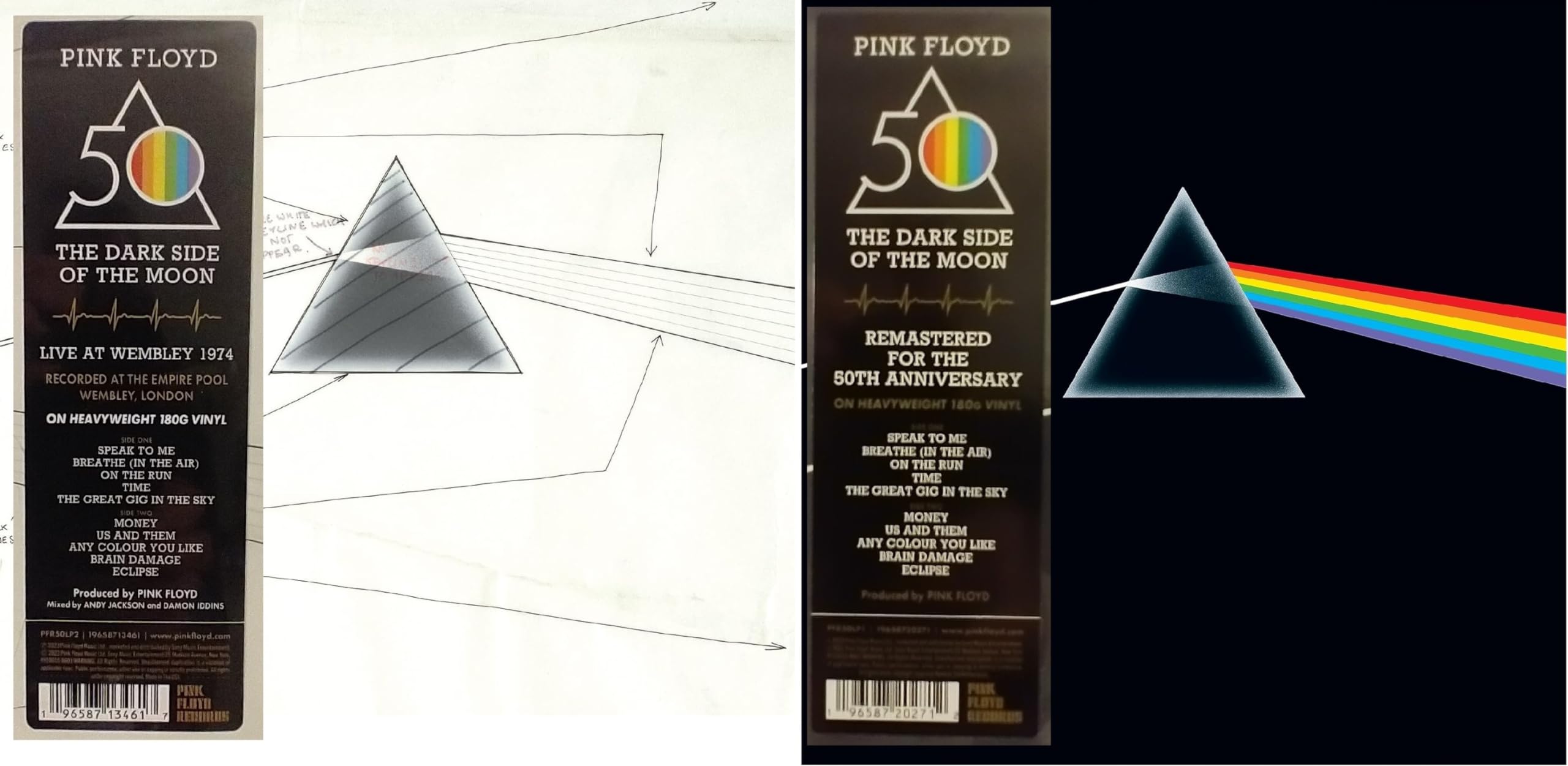 Pink Floyd: Dark Side of the Moon Live at Wembley 1974 / Dark Side of the Moon 50th Anniversary (50th Anniversary Live 2-Pack)