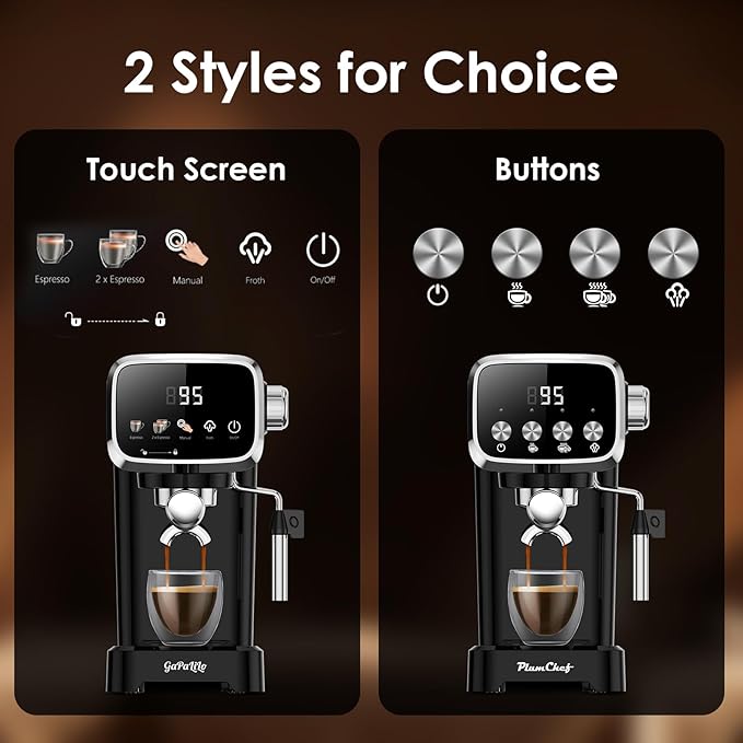 Máquina de Espresso 20 Bar con Espumador de Leche, Tanque Removible y Diseño Compacto miniatura 7