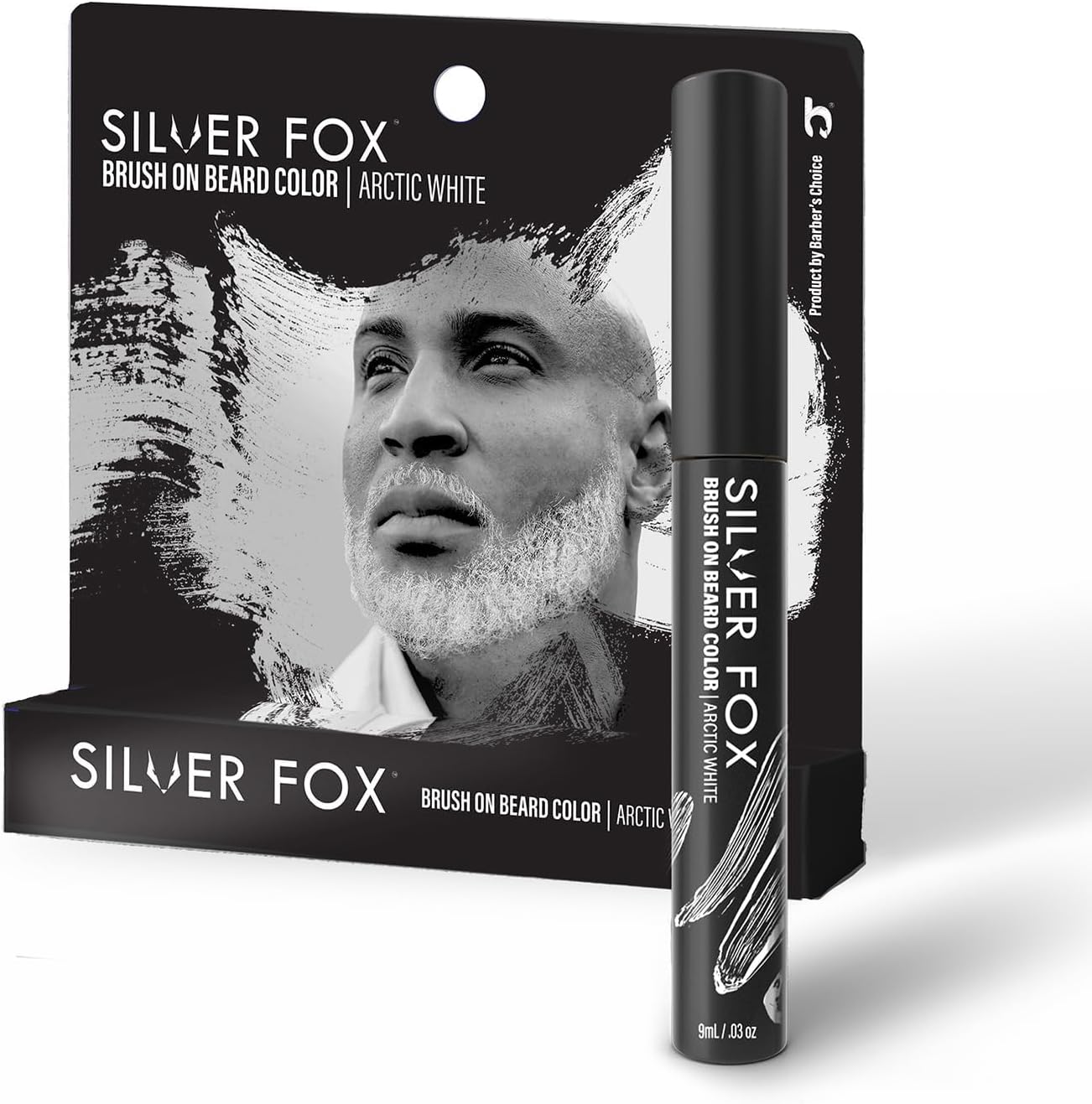 Godefroy Silver Fox Beard And Hair Temporary Color Brush For Men- Instantly Brighten White Beards, Less Yellow, Easy Application, Arctic White