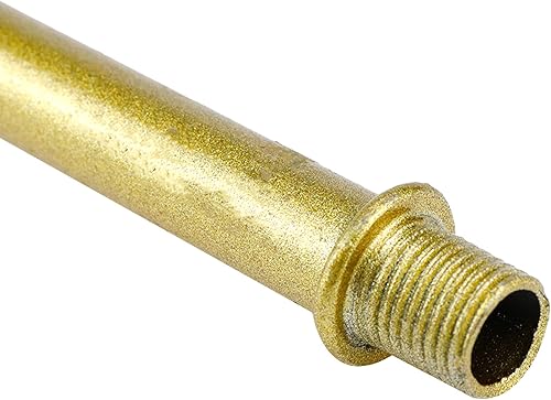 Miniatura 32 de MY MIRONEY Juego de 4 juegos de vástago de lámpara de tubo recto con conector M10, barra de lámpara negra, repuesto de piezas de lámpara, 3.94 Negro