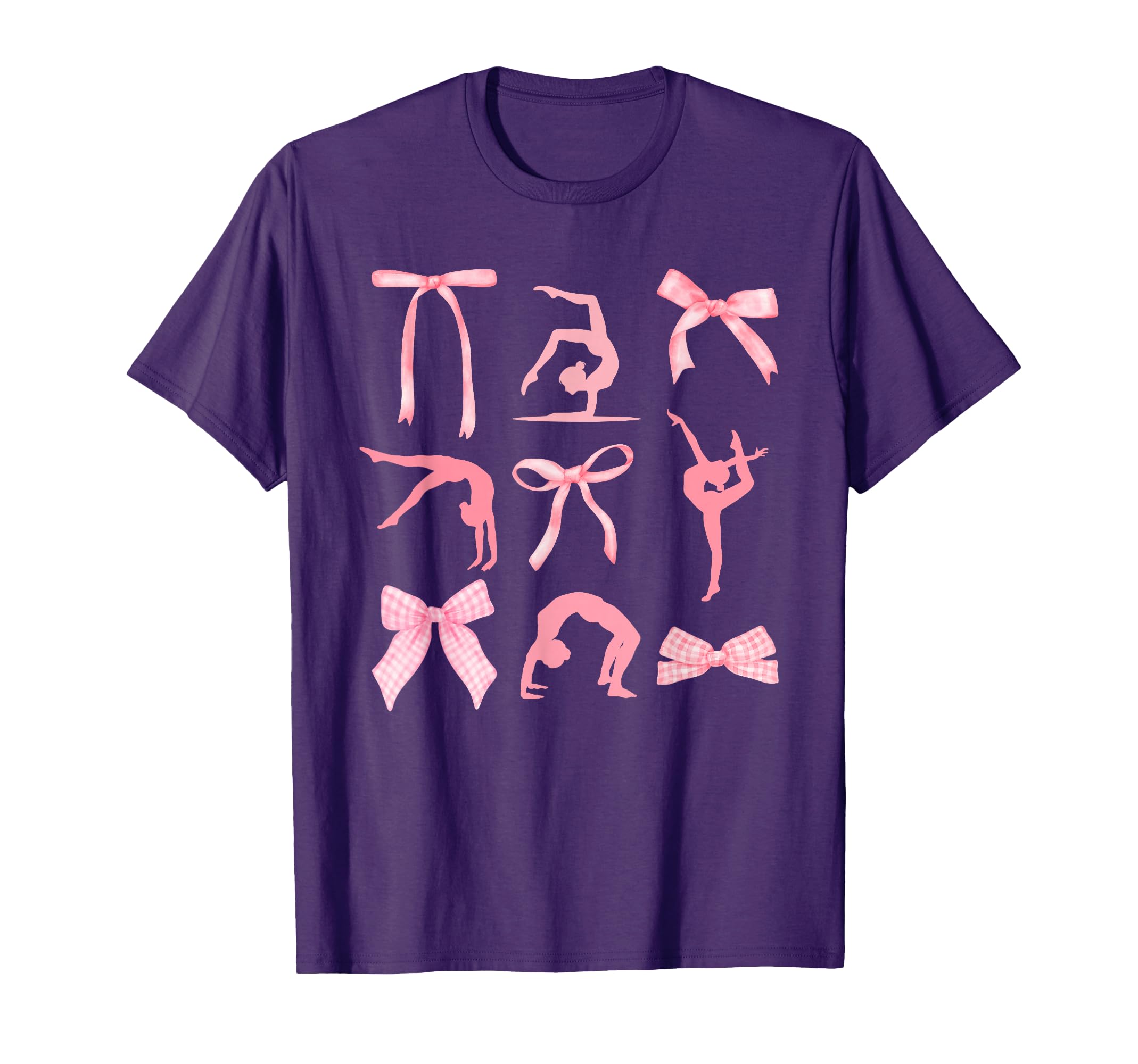Adorable Pink Coquette Gymnastics T-Shirt – Featuring Cute Bow Design for Women, Girls & Kids