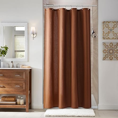 Miniatura 133 de Naturoom cortina de ducha de 36 pulgadas - cortina de ducha estrecha para espacio pequeño, de medio tamaño, de lino verde ultra gruesa, juego