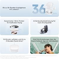 Xiaomi Redmi Buds 6 Play vezeték nélküli fülhallgató, 36 órás akkumulátor, zajszűrés - black, Redmi Buds 6 Play 2