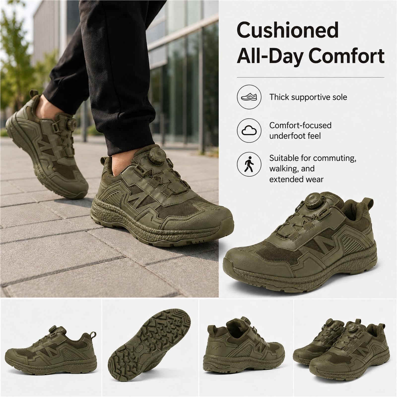 CHAOJING Chaussures Marche Homme Pieds Larges Baskets Randonnée Légères | Mesh respirant, zone orteils large, semelle antidérapante, idéal randonnée, sport et quotidien.