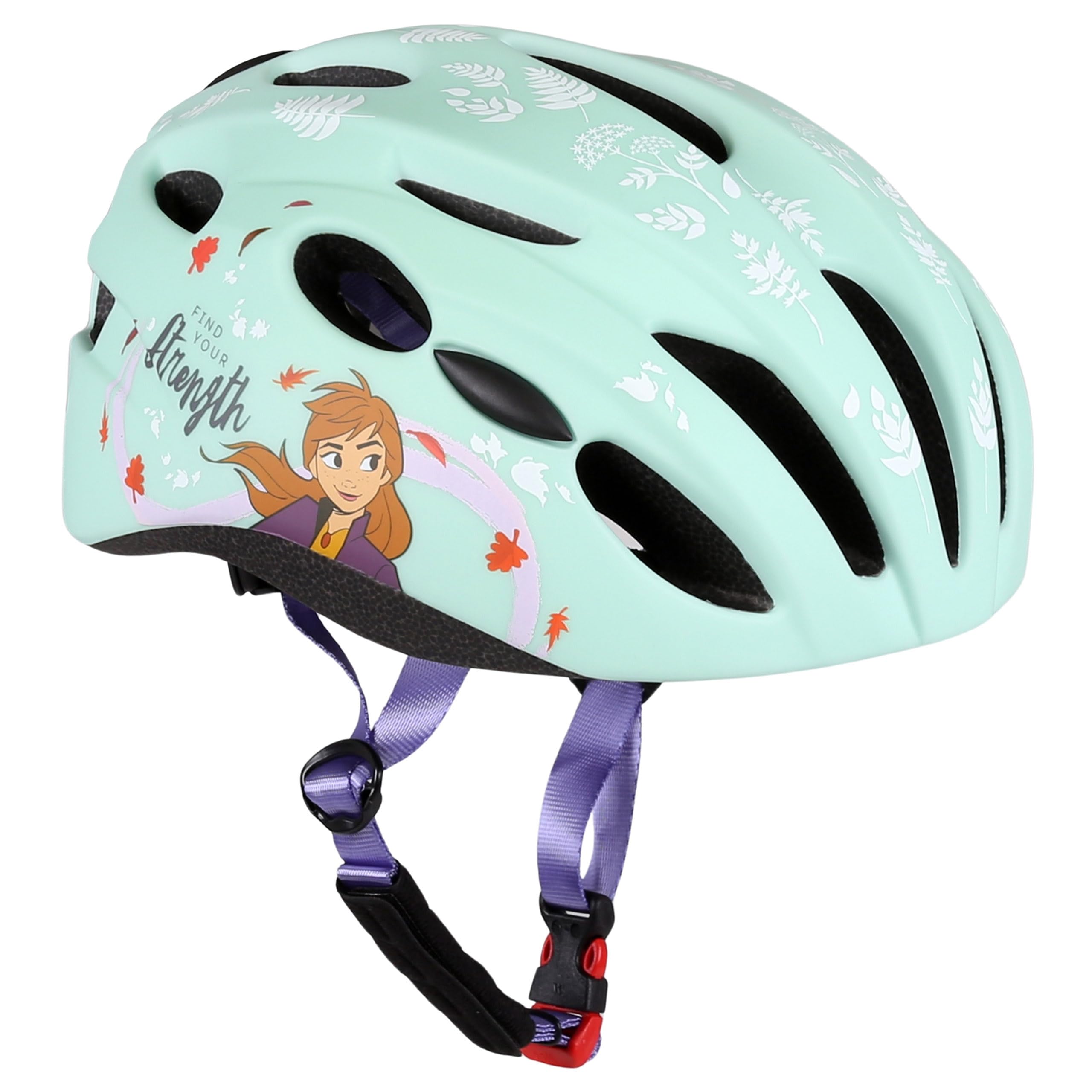 Frozen Elsa and Anna children's bike helmet, for girls, lightweight, mint, adjustable 52-56 cm (Mint)