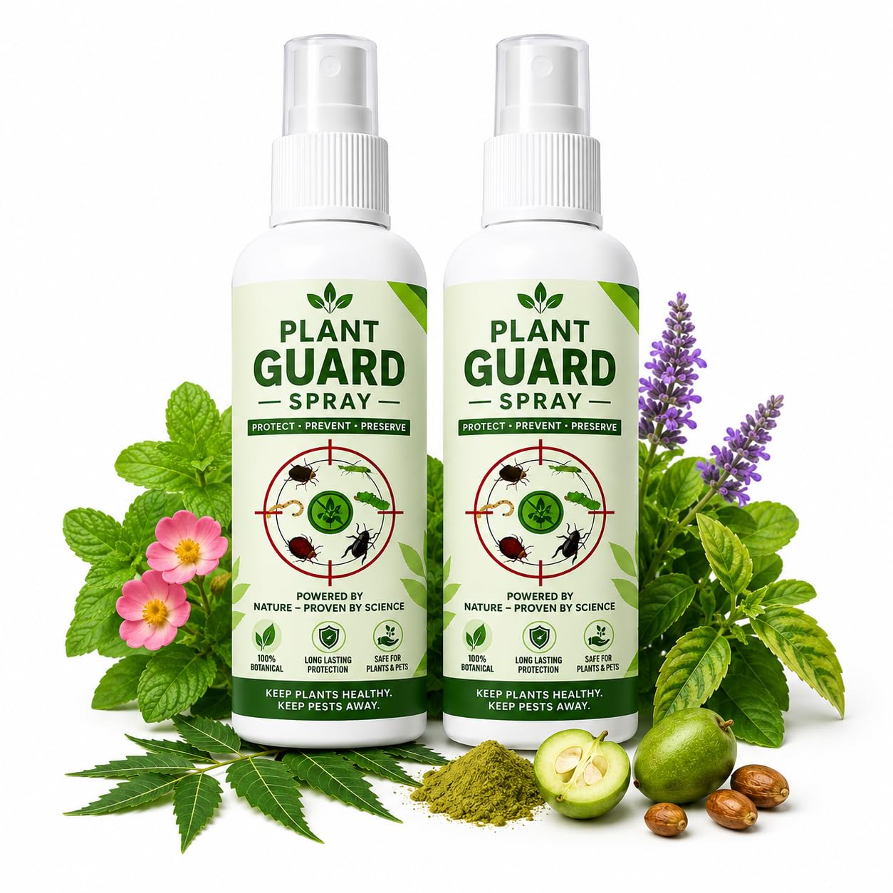 Plant Guard Spray, 100% Botanical Long Lasting Protection, Safe for Plants & Pets, Pack of 2-image-8