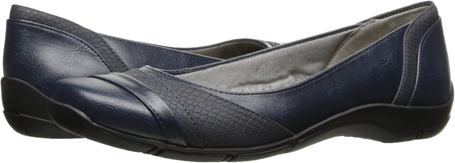 LifeStride Women's, Dig Flat 6.5 Wide Navy Kylie