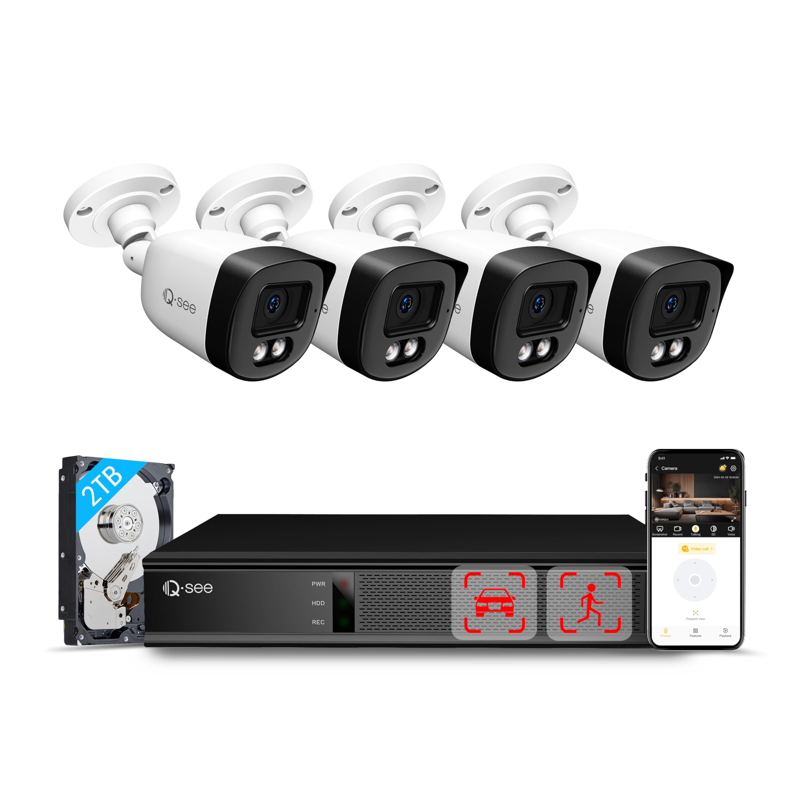 Amazon.com : 5MP Security Camera System, AI Human/Vehicle