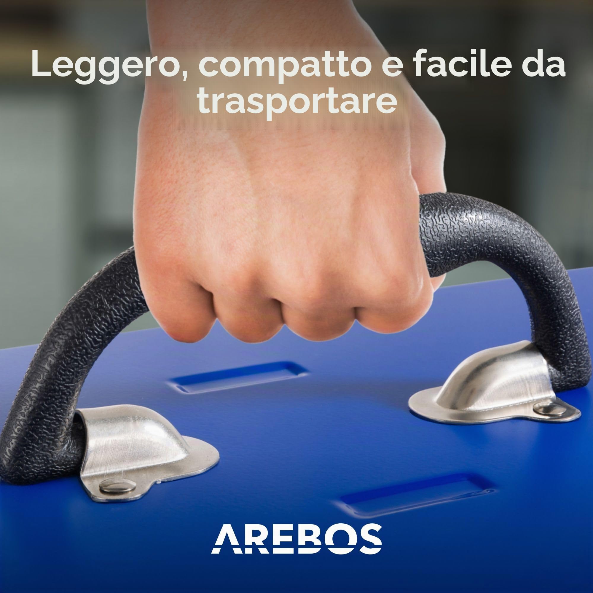 Arebos Cassetta degli Attrezzi | 3 Cassetti | Blu | con Tappetini antiscivolo | Funzione snap-in