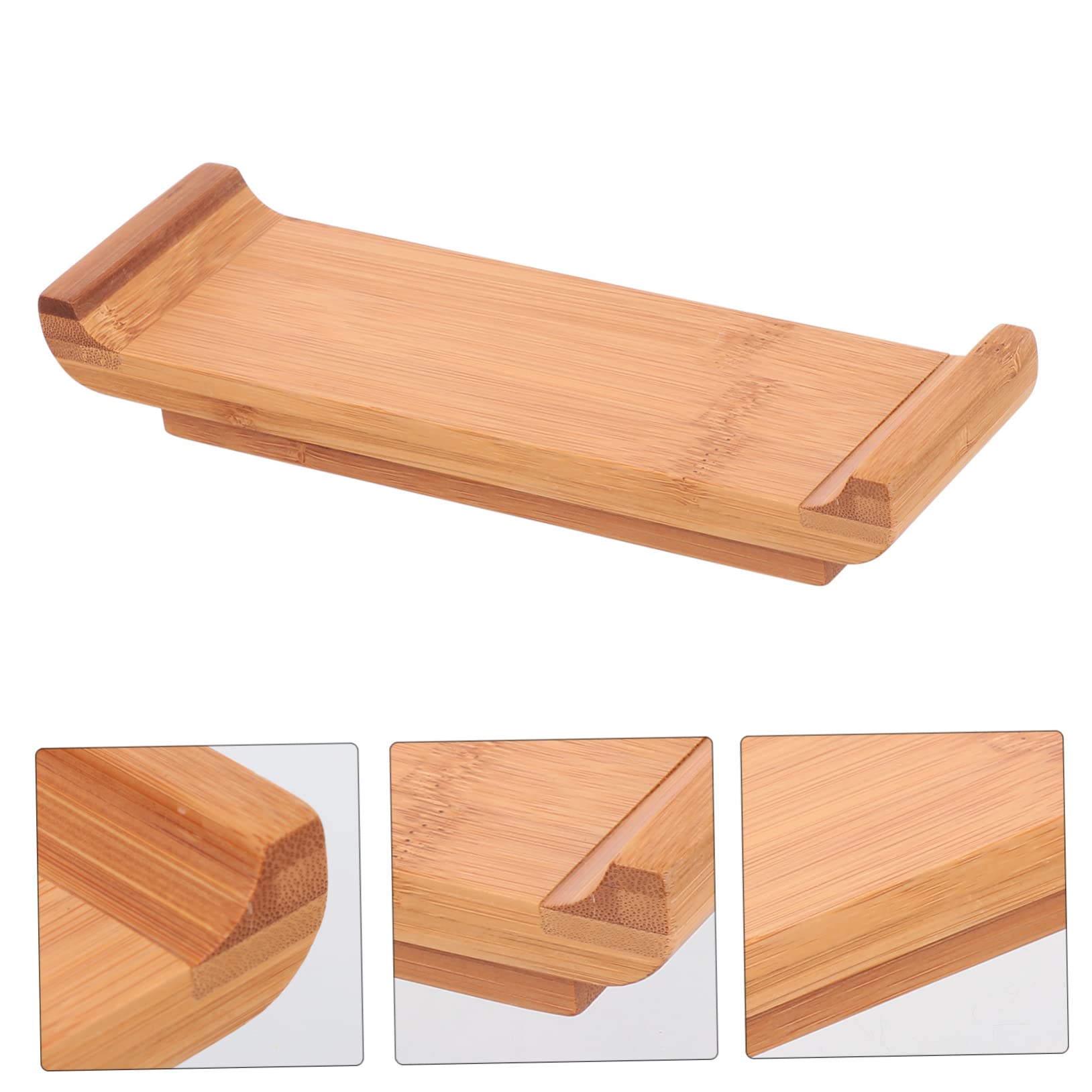 COLLBATH Sushi Plate Natural Sushi Board Japanese Serving Dishes Sushi Serving Boat Sushi Display Dish Sashimi Serving Plate Japanese Boat Plate Sashimi Platter Snack Containers