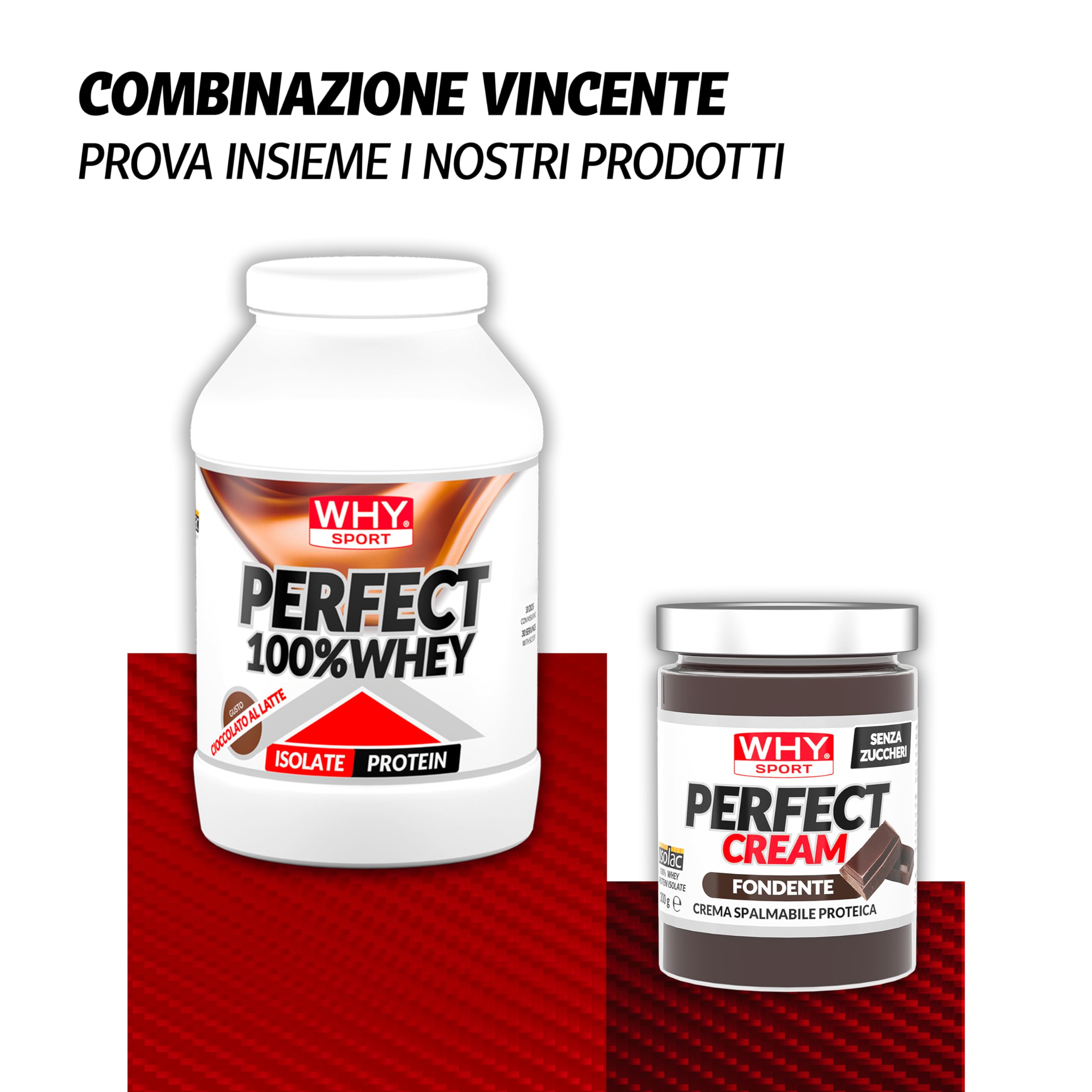WHY SPORT PERFECT 100% WHEY - Proteine Whey - Proteine Isolate - Proteine in Polvere con Aminoacidi Essenziali per la Massa Muscolare - Gusto Cioccolato al Latte - 1,8 Kg