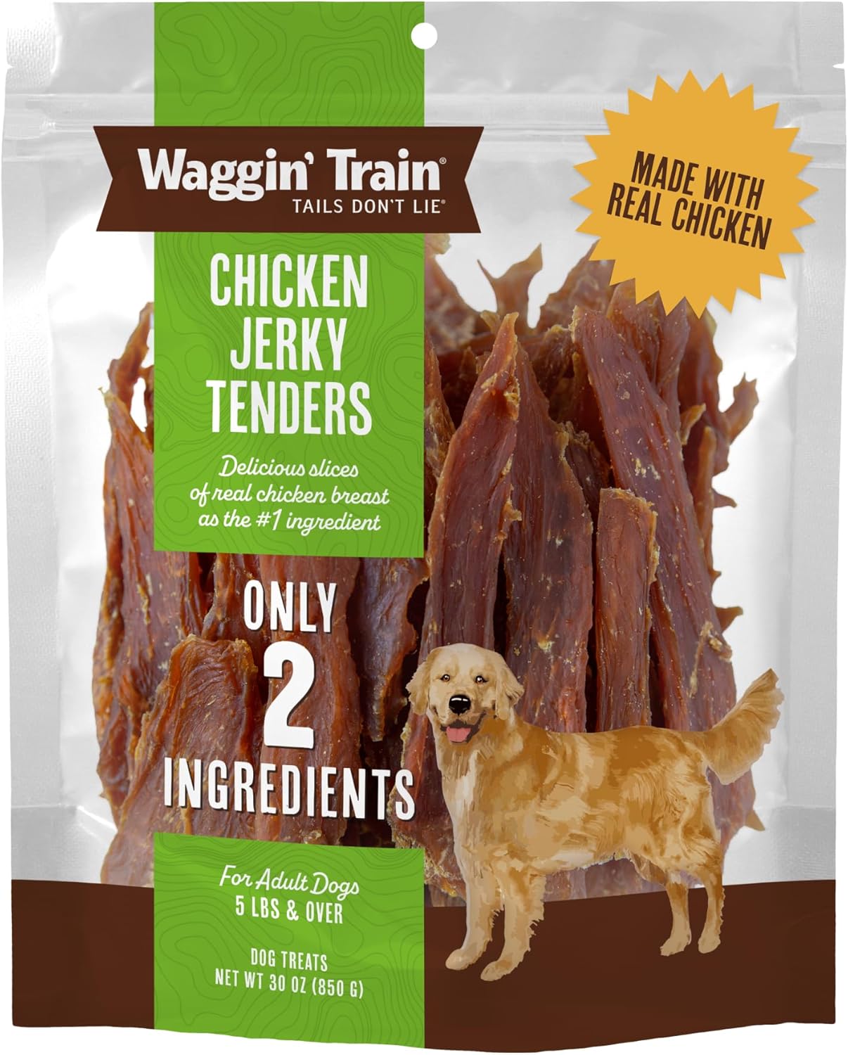 Waggin’ Train chicken jerky dog treats 100% real chicken