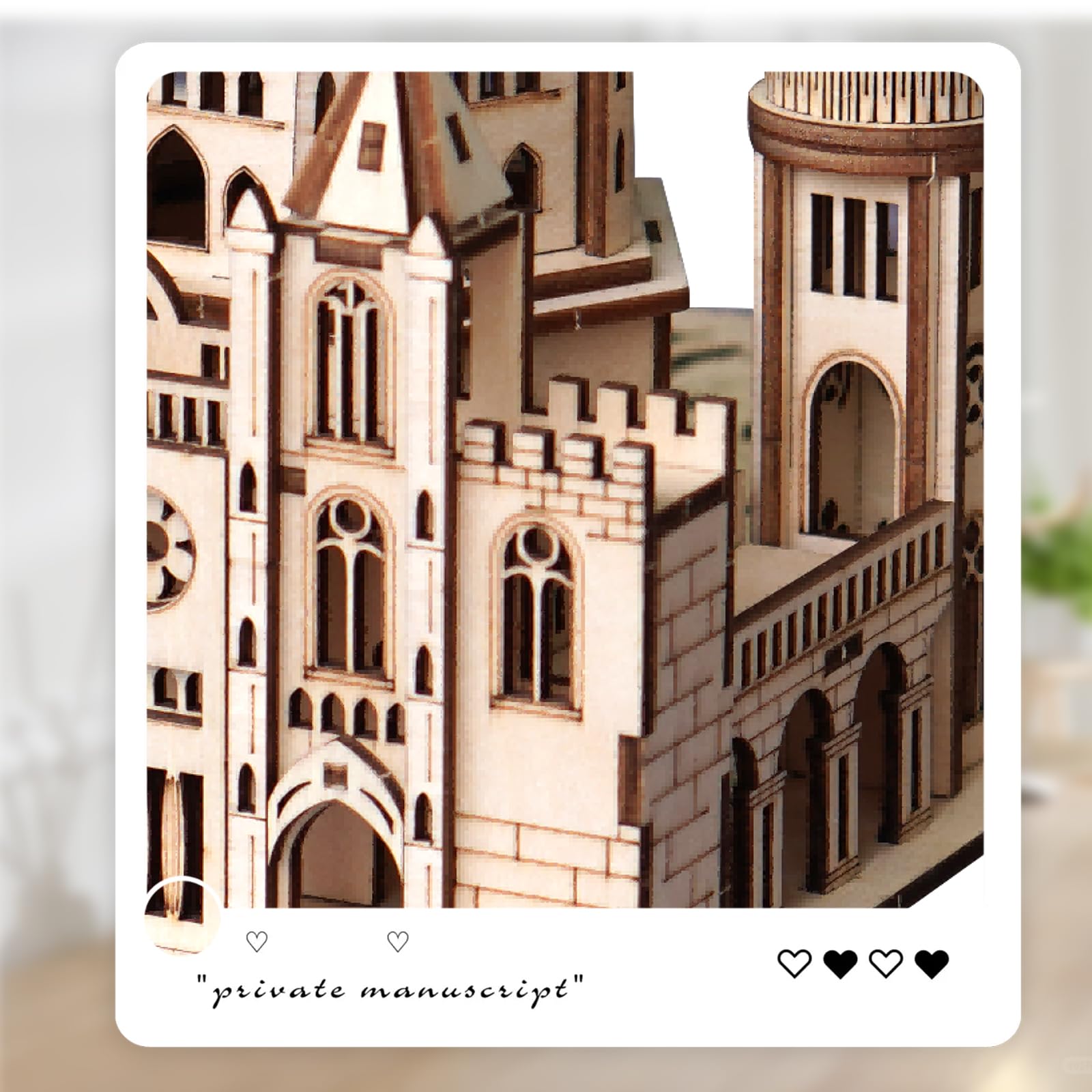 Cuteefun Puzzle 3D De Madera – Castillo Mecánico Para Armar, Kit De Modelismo Para Adultos Y Niños, Regalo De Cumpleaños Y Día Del Padre, Medidas 22.6x22.6x16.5 Cm