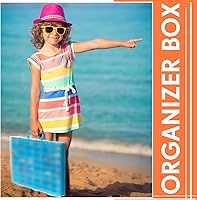 Vista 6 de Juexica Caja organizadora de cuentas de plástico de 48 rejillas grandes, caja de aparejos, contenedor organizador de compartimentos con divisores