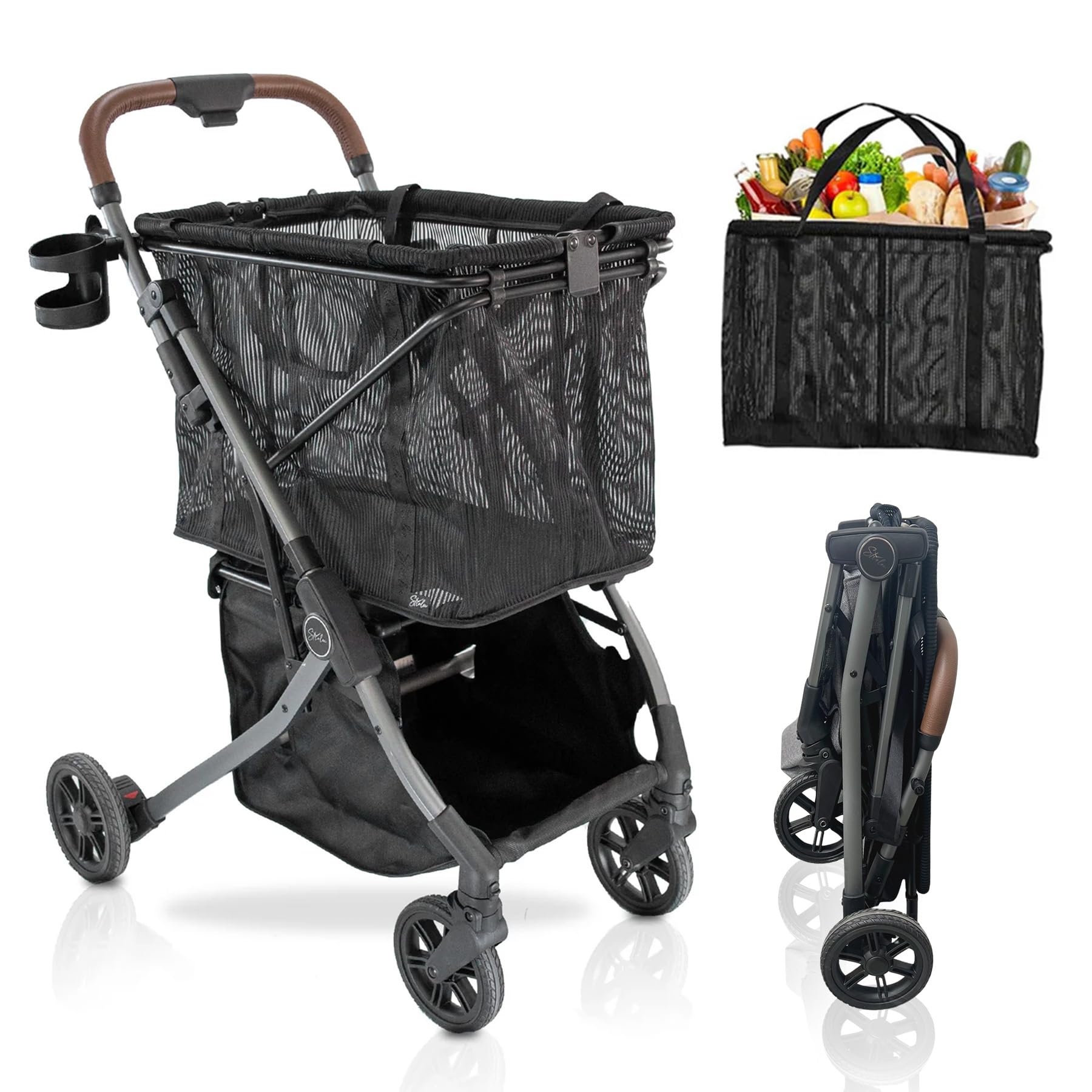 Strolee Stability Shopping Cart On Premium Wheels
