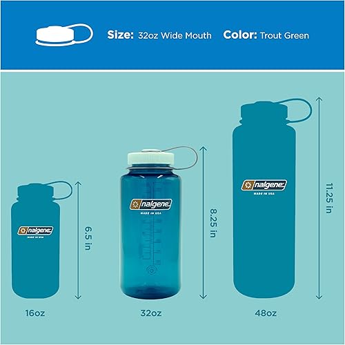 Miniatura 77 de Nalgene Sustain - Botella de agua de Tritan sin bisfenol A hecha con un 50 % de material derivado de restos de plástico, 32 fl oz, boca ancha