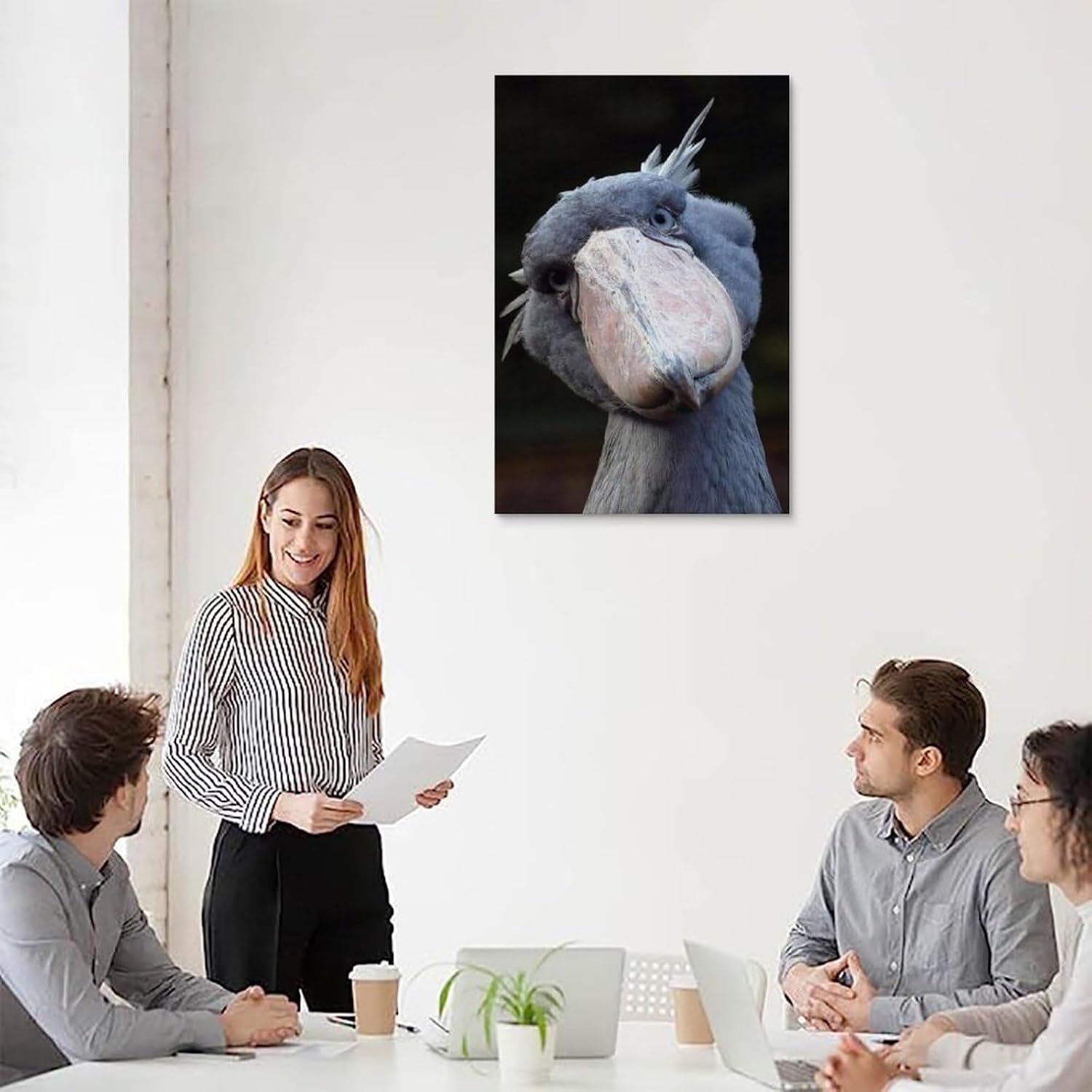 Nature Wild Bird Shoebill Stork Wall Art Poster 08x12inch Unframe-style image 5