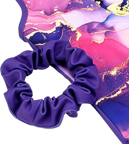 Miniatura 5 de MODAFANS Leotardos de gimnasia para niñas brillantes para bailar ballet, pantalones cortos con espalda cruzada