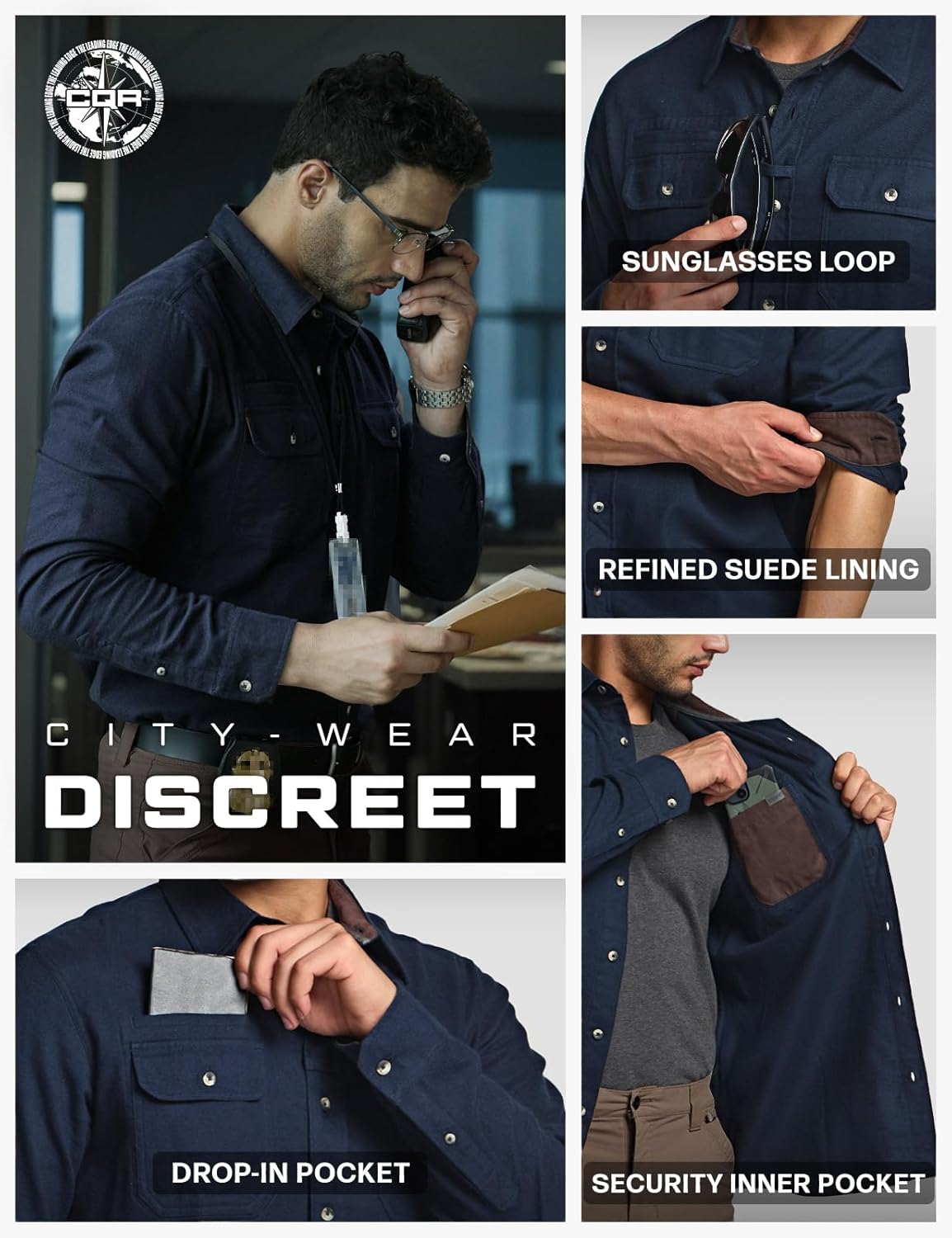 CQR Men's 100% All Cotton Button Down Flannel Shirts, Long Sleeve Brushed Warm Soft Casual Outdoor Plaid Shirt - Image 6