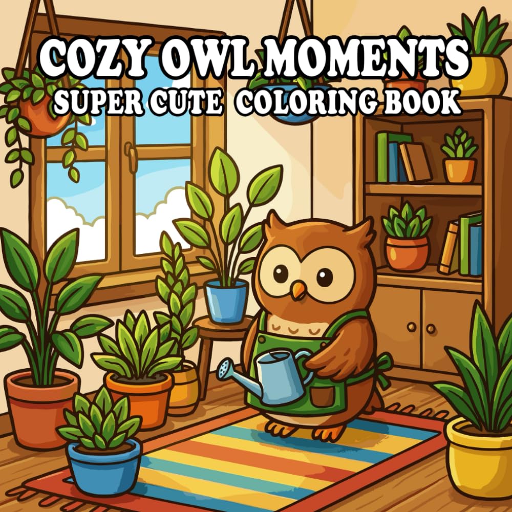 Owl Coloring Book: Cute & Cozy Owls for Kids and Adults Relaxation and Creative Calm