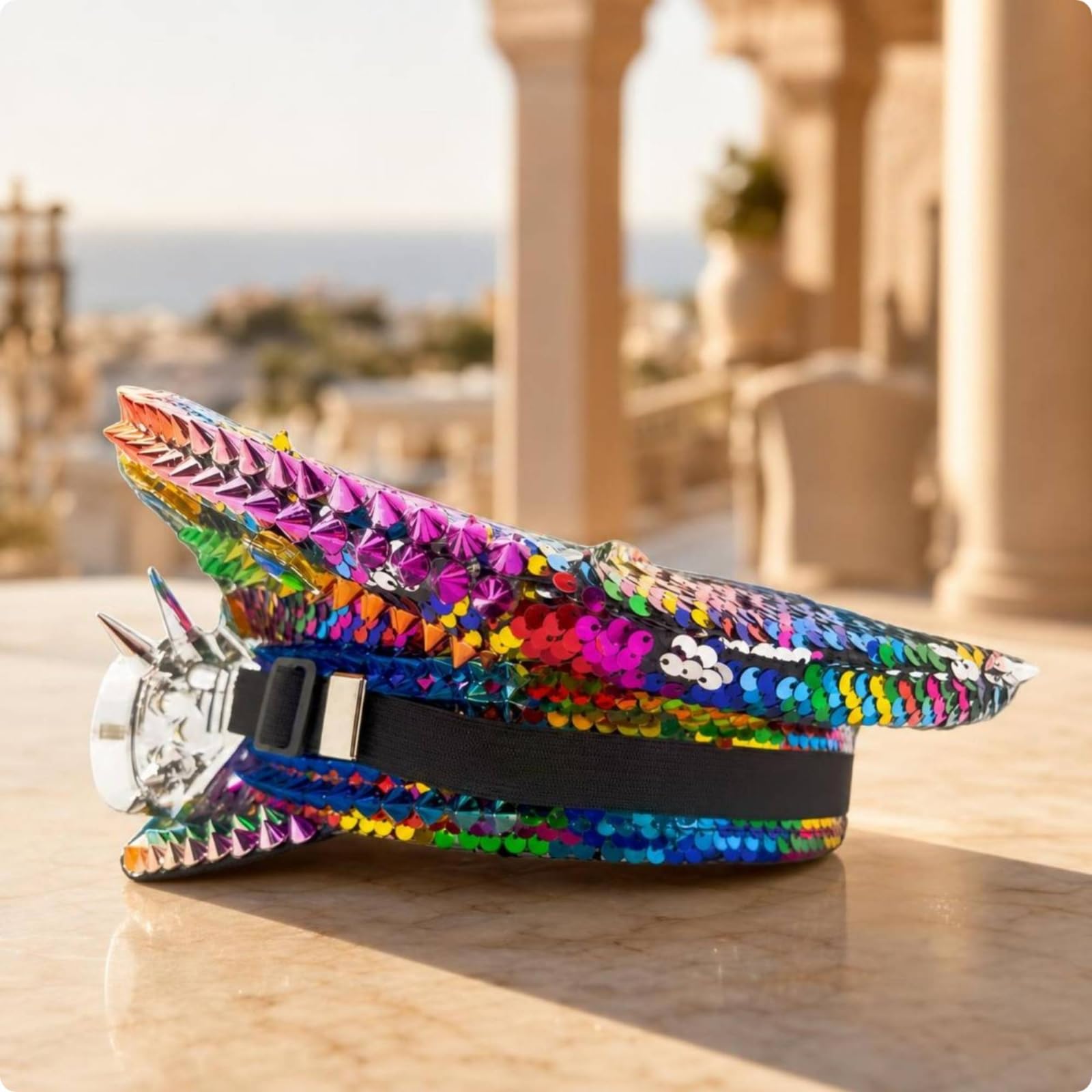 Cappello da con Occhialini Stravagante Cappello da con Paillettes Luccicante Copricapo per Bambini, Carnevale