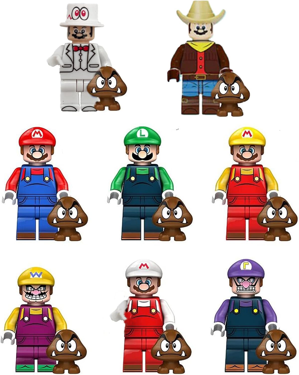 Super Mario Kart Princess Peach Kong Toy Set - 6 Figures for Birthday