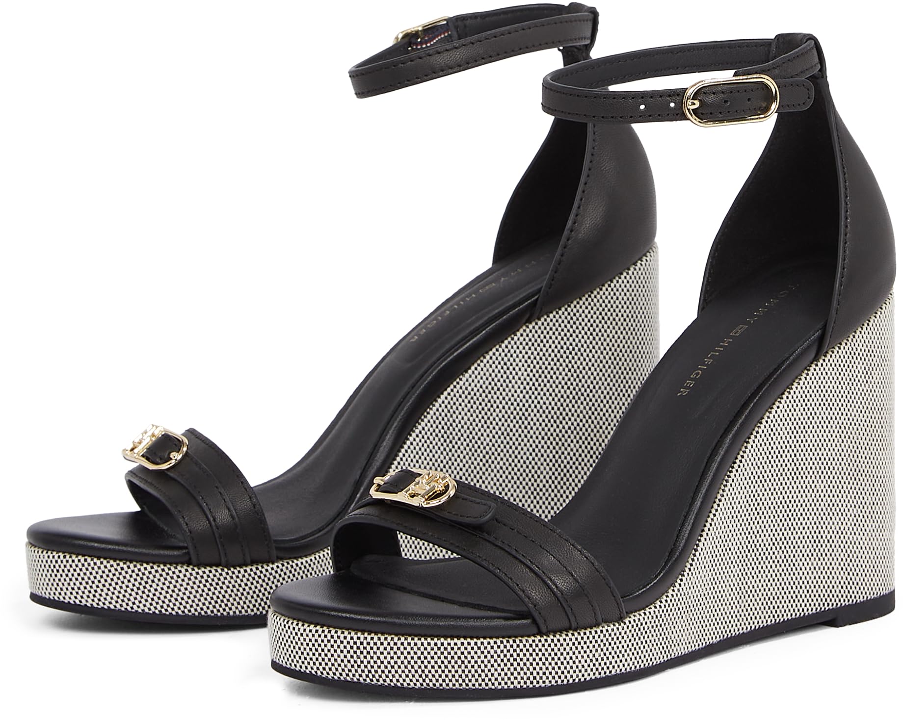 Tommy Hilfiger Donna Espadrillas Wedge Sandal Leather in Pelle