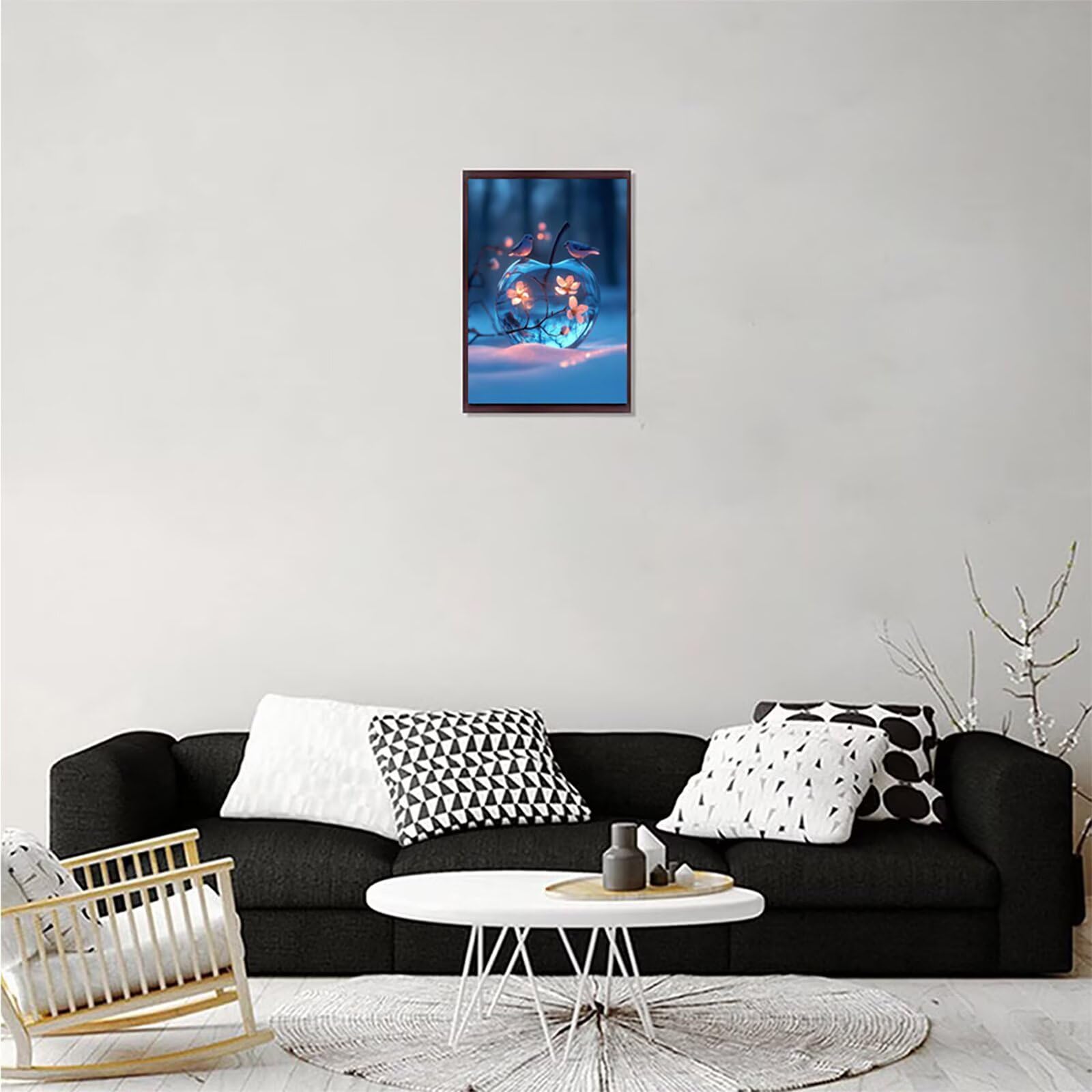 Malowanie ptaków po numerach dla dorosłych, DIY kwiat malowanie według numerów, łatwe majsterkowanie dla dorosłych, kolorowy obraz olejny z pędzlami, pigment akrylowy, obraz do dekoracji ścian domu