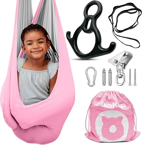 Columpio sensorial para niños en interiores Hamaca de terapia para niños pequeños Fácil de instalar Seguro Construye fuerza y equilibrio Hasta