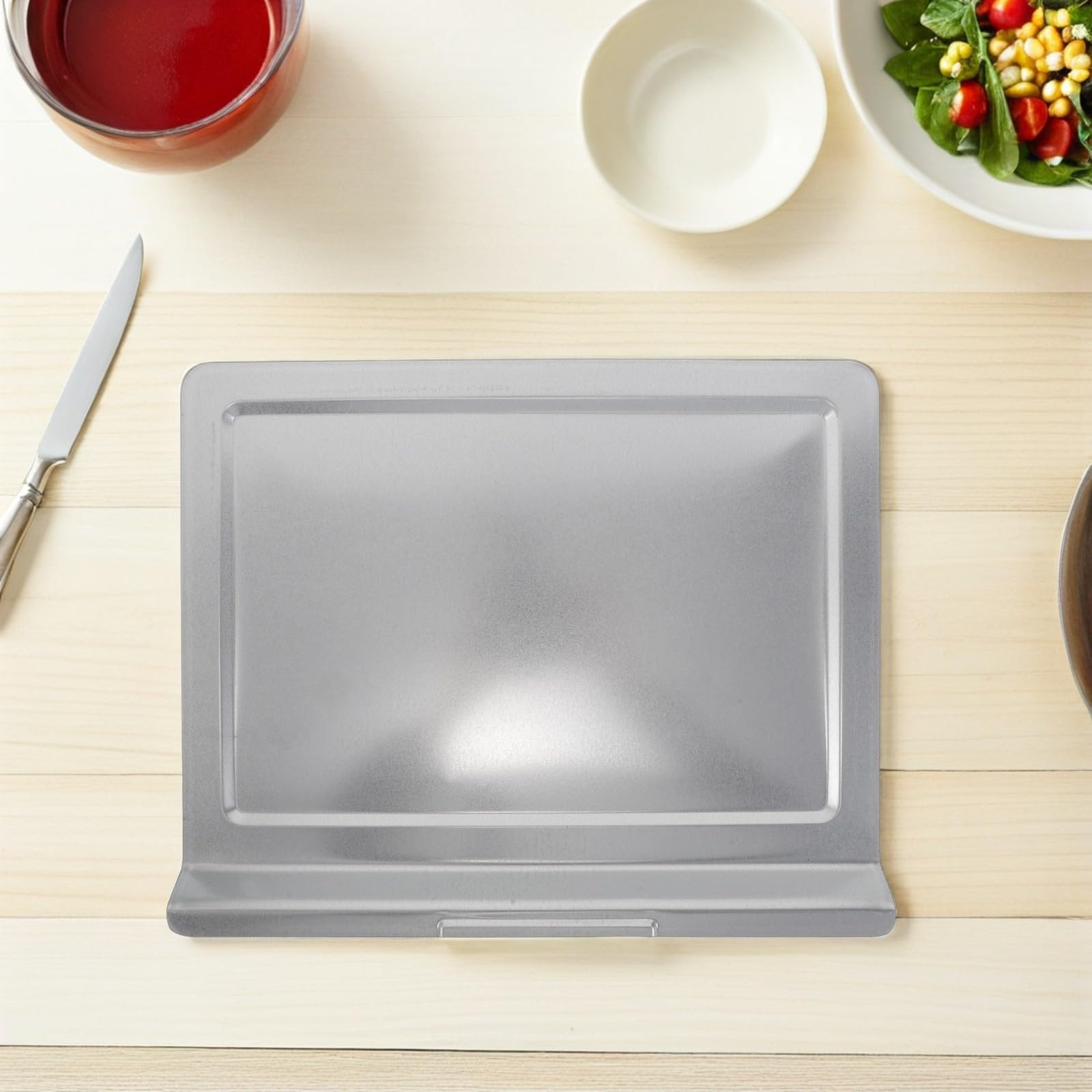 Bandeja Recogemigas del Horno Rectangular de Hierro Plata | Cocina y Tostado, 13, 27x10, 63 Pulgadas, Ajuste Continuo y Formato Moderno