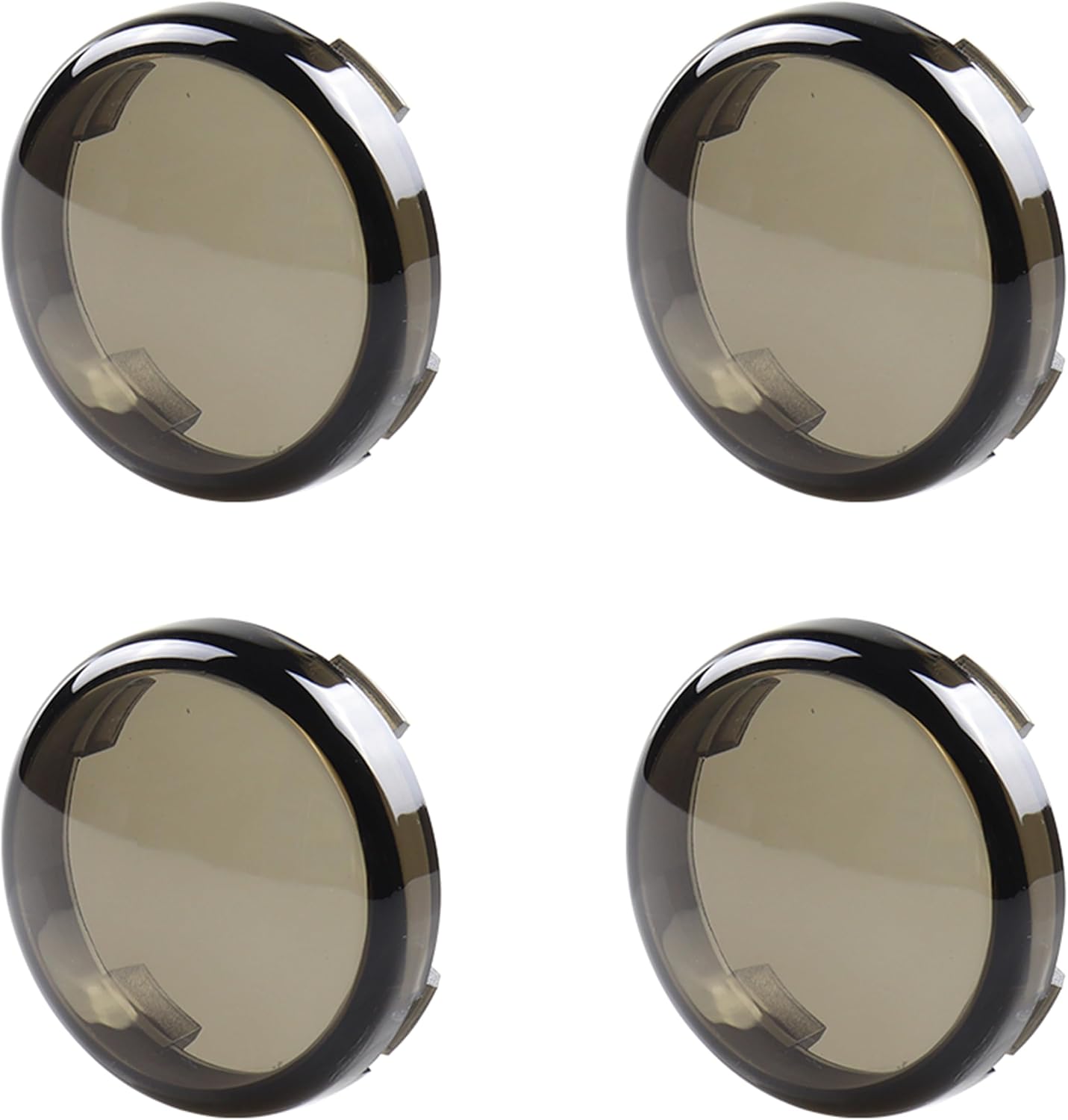 Smoked 2 Inch Bullet Front Rear Turn Signals Lens Cover for Harley Dyna Sportster Touring Road Glide Road King Softail Electra Glide Street Glide