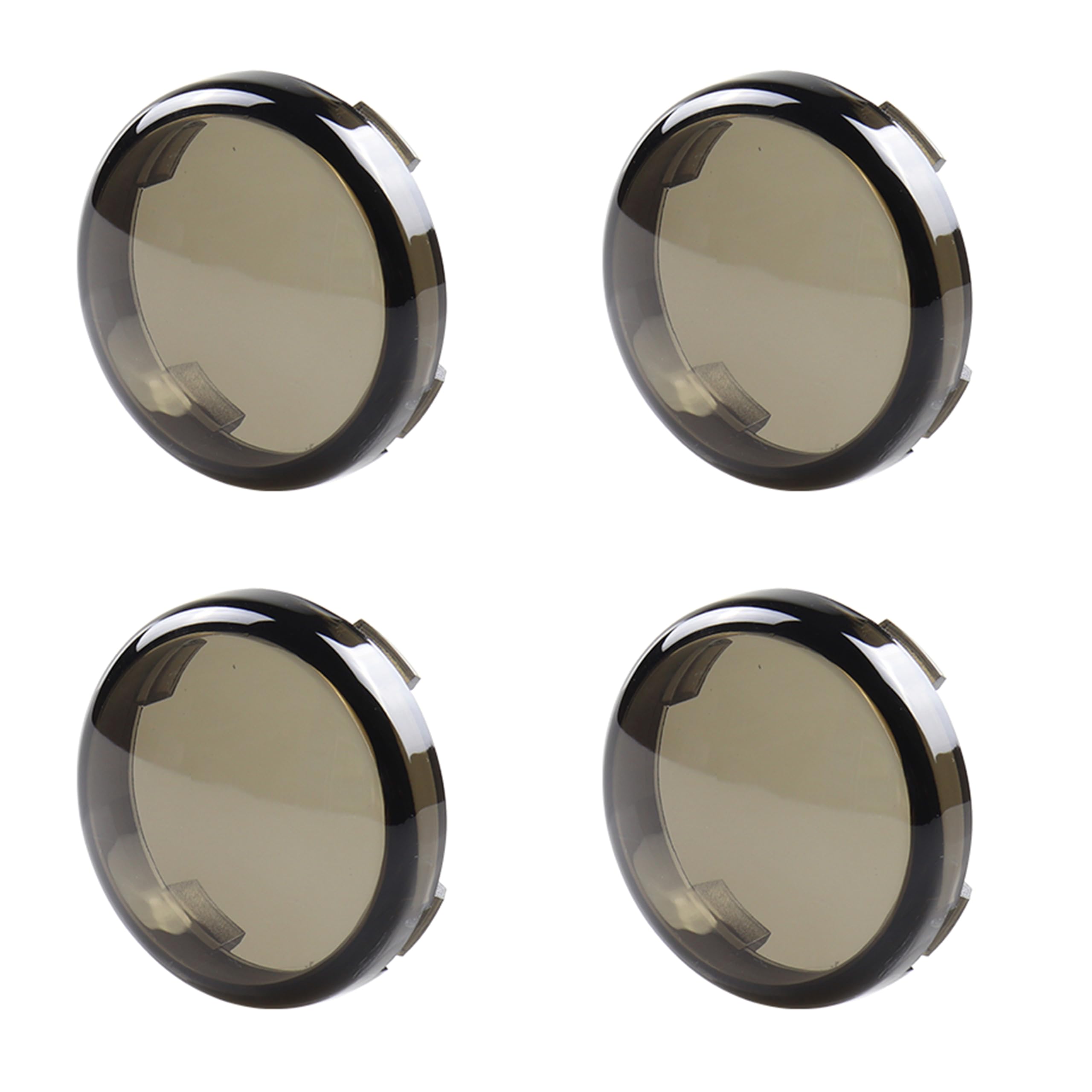 LIUJJYH Smoked 2 Inch Bullet Front Rear Turn Signals Lens Cover for Harley Dyna Sportster Touring Road Glide Road King Softail Electra Glide Street Glide