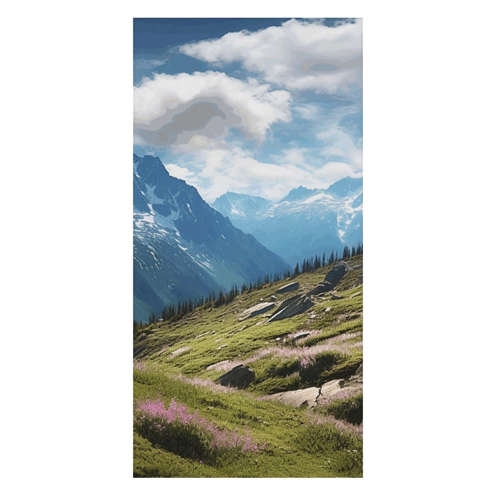AQRJLPM Mountains Beach Towels Extra Large, Quick Dry Absorbent Multipurpose, Oversized Beach Towel, Sand Free Foldable Lightweight, Travel Towel, for Beach Pool Camping Travel Vacation, 63x31.5 in