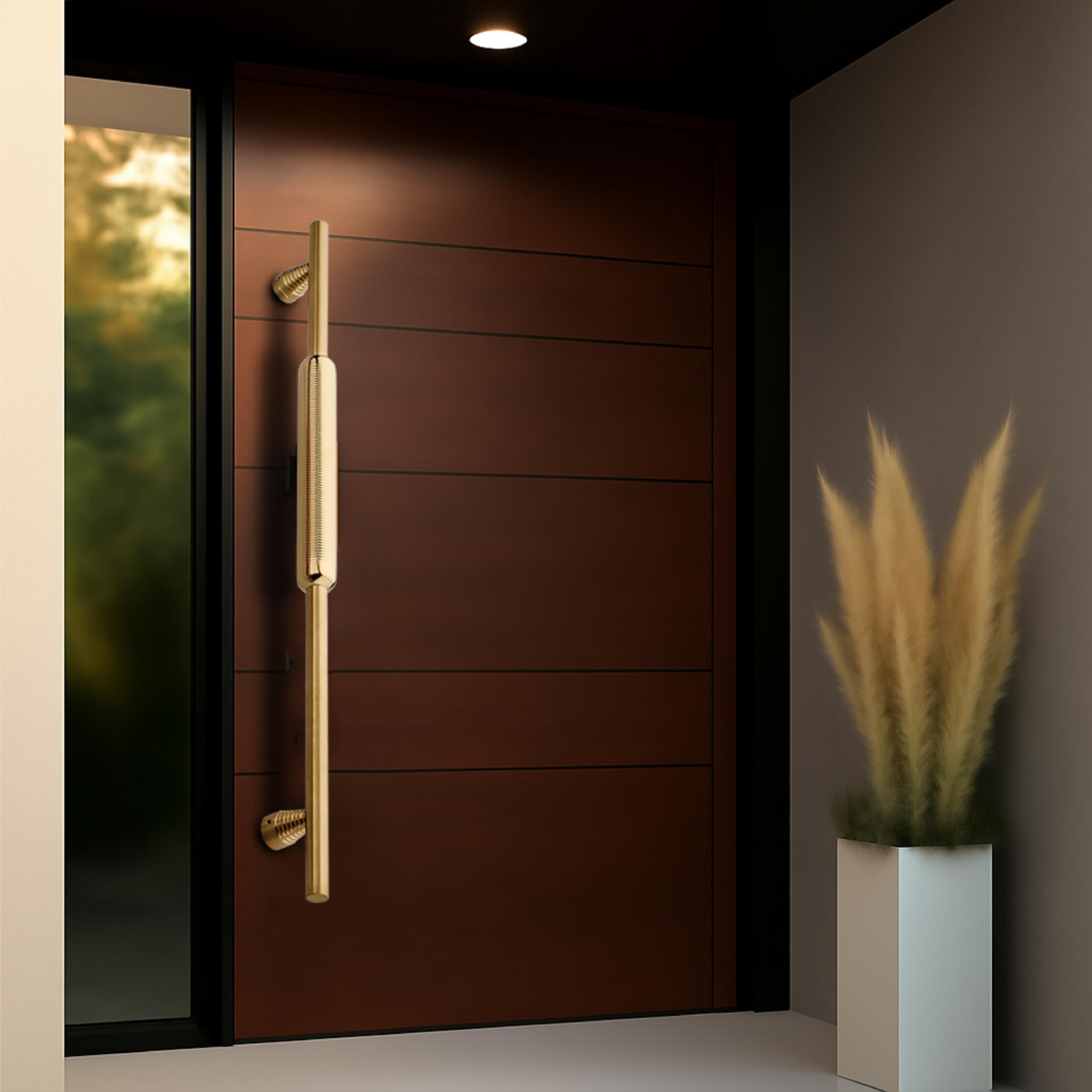 Premium Main Door Handle 40 Inch | Stainless Steel PVD Gold Pull Push Handle | Contemporary Stylish Door Handle for Home, Office & Hotels | Hole to Hole 900mm | Pack of 1 | 3 Years Warranty-picture-13