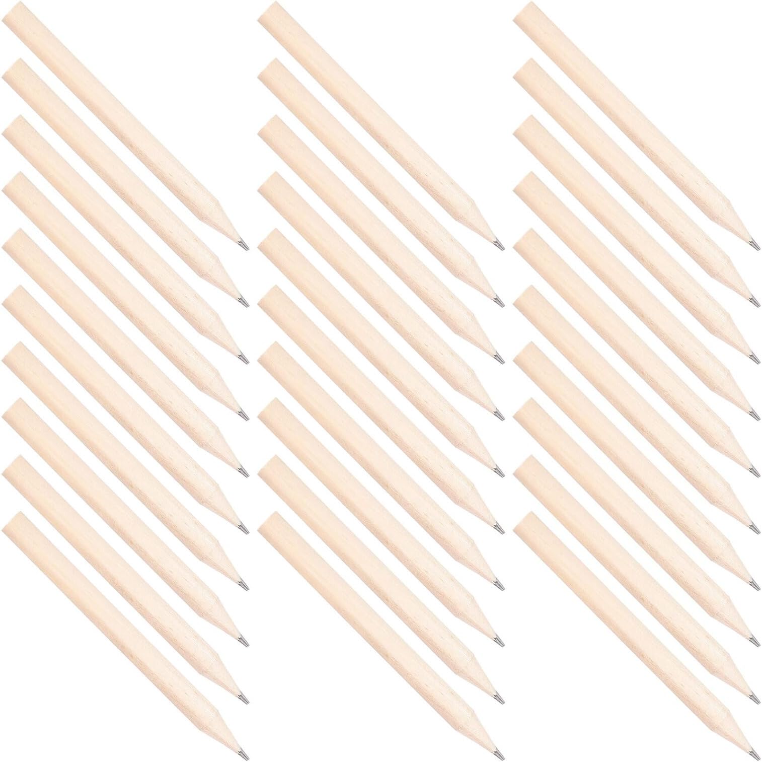 200pcs Mini Wooden round Half Pencils Hb Pre-sharpened Bulk Pack Short Size for Drawing Writing Classroom Office Supplies