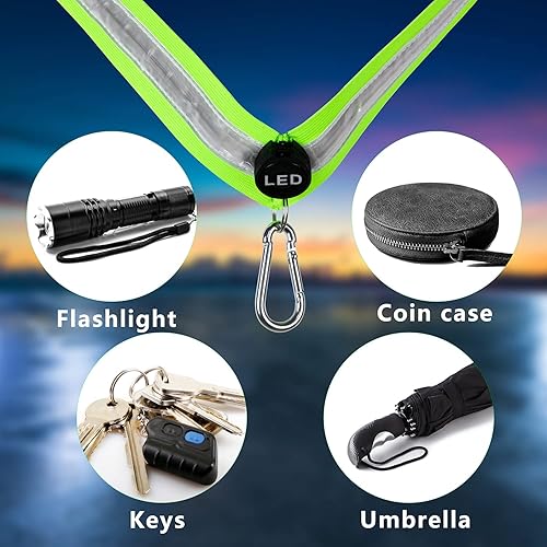 Miniatura 4 de Equipo de Correr Nocturno LED de Alta Visibilidad con Cinta LED Intermitente para Correr al Aire Libre, Ciclismo, Senderismo, Trotar, Iluminación